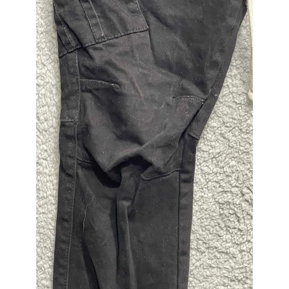 MNML Streetwear Cargo Jogger Pants Black Size L Drawstring Zip Ankle Pockets - Picture 7 of 12